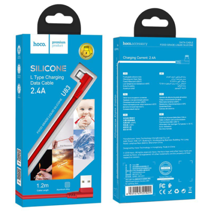 Hoco USB to Lightning Charging & Data Cable U83 - Red