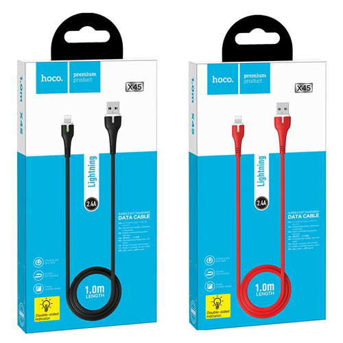 Hoco-USB-to-Lightning-Charging-Data-Cable-X45-Black.png Hoco USB to Lightning Charging & Data Cable X45 - Red – Image 1