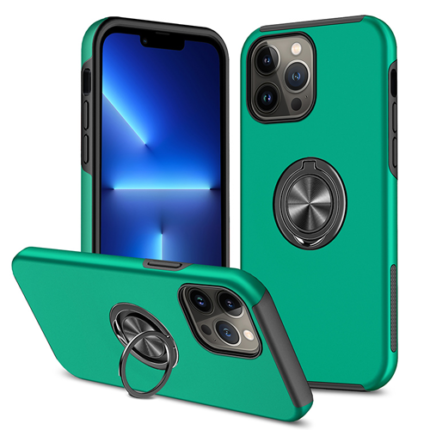 Hybrid Shock Absorbing Case with Kickstand for Apple iPhone 12 Pro Max - Green