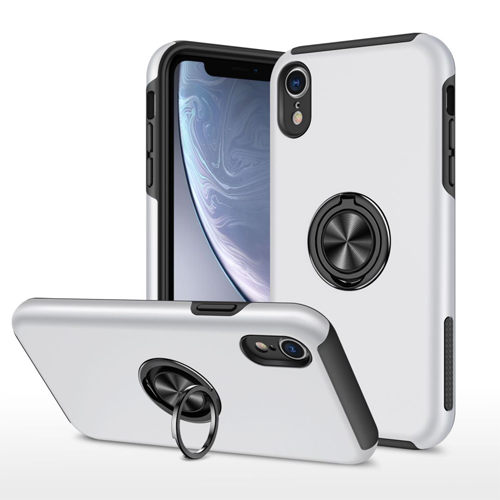 Hybrid-Shock-Absorbing-Case-with-Kickstand-for-Apple-iPhone-XR-Silver-1.png Hybrid Shock Absorbing Case with Kickstand for Apple iPhone XR - Silver – Image 1