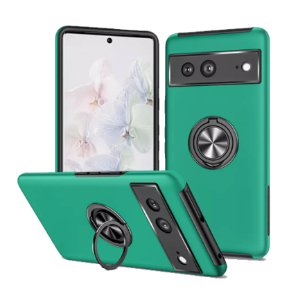 Hybrid Shock Absorbing Case with Kickstand for Google Pixel 7 - Green
