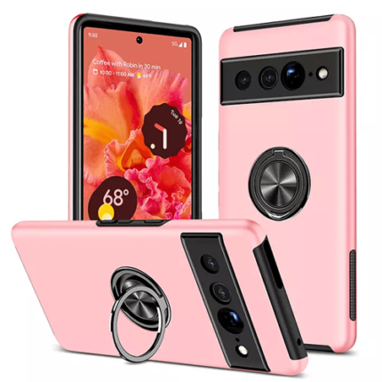 Hybrid Shock Absorbing Case with Kickstand for Google Pixel 7 Pro - Pink
