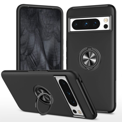 Hybrid Shock Absorbing Case with Kickstand for Google Pixel 8 Pro - Black