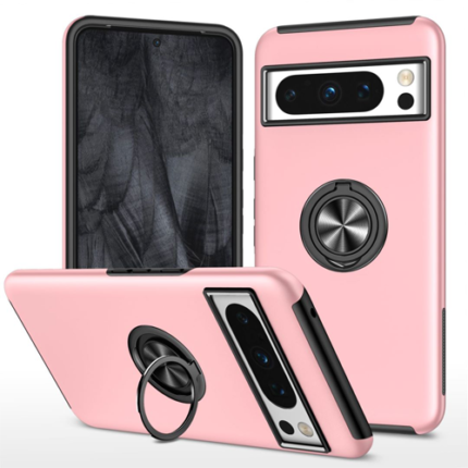 Hybrid Shock Absorbing Case with Kickstand for Google Pixel 8 Pro - Pink