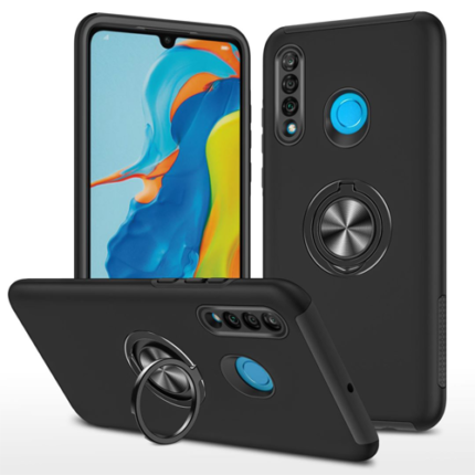 Hybrid Shock Absorbing Case with Kickstand for Huawei P30 Lite - Black