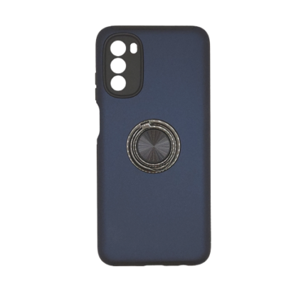 Hybrid Shock Absorbing Case with Kickstand for Moto G 5G (2022) - Navy Blue