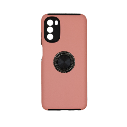 Hybrid Shock Absorbing Case with Kickstand for Moto G 5G (2022) - Pink