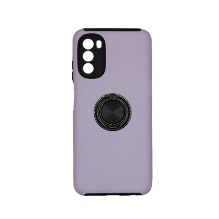 Hybrid Shock Absorbing Case with Kickstand for Moto G 5G (2022) - Purple