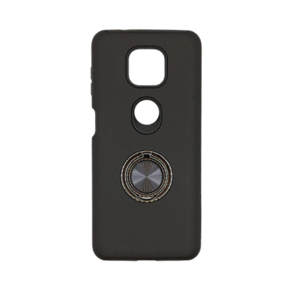 Hybrid Shock Absorbing Case with Kickstand for Moto G Power (2021) - Black