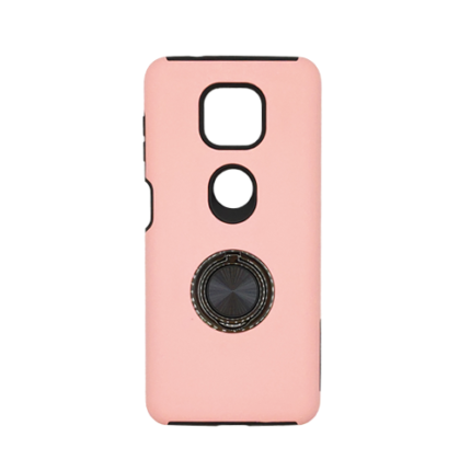 Hybrid Shock Absorbing Case with Kickstand for Moto G Power (2021) - Pink