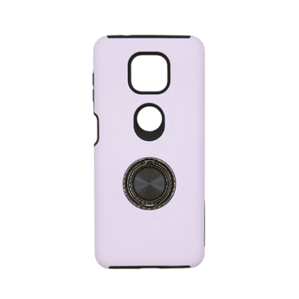 Hybrid Shock Absorbing Case with Kickstand for Moto G Power (2021) - Purple