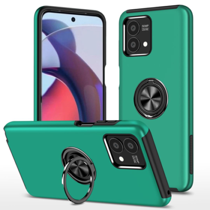 Hybrid Shock Absorbing Case with Kickstand for Moto G Stylus 5G (2023) - Green