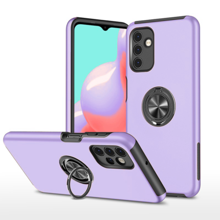 Hybrid Shock Absorbing Case with Kickstand for Samsung Galaxy A13 5G / A04S - Purple