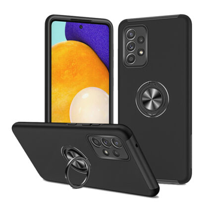 Hybrid Shock Absorbing Case with Kickstand for Samsung Galaxy A53 5G - Black