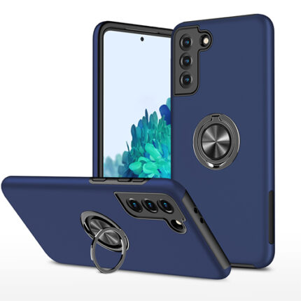 Hybrid Shock Absorbing Case with Kickstand for Samsung Galaxy A05 - Navy Blue