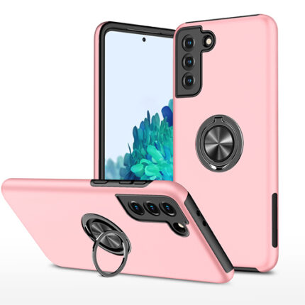 Hybrid Shock Absorbing Case with Kickstand for Samsung Galaxy A05 - Pink