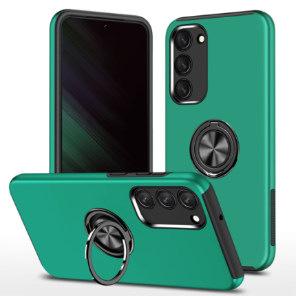 Hybrid Shock Absorbing Case with Kickstand for Samsung Galaxy S23 FE - Green
