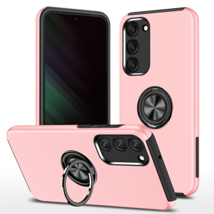 Hybrid Shock Absorbing Case with Kickstand for Samsung Galaxy S23 FE - Pink