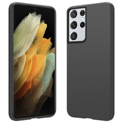 Slim Matte Soft TPU Case for Samsung Galaxy S21 Ultra - Black