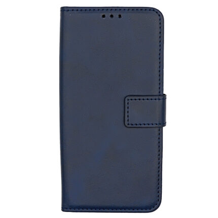 PU Leather Wallet Case for Moto One 5G Ace - Navy Blue