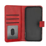 PU Leather Wallet Case for Moto One 5G Ace - Red – Image 2