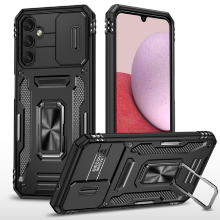 New Military Case with Ring Kickstand for Samsung Galaxy A24 / A25 - Black