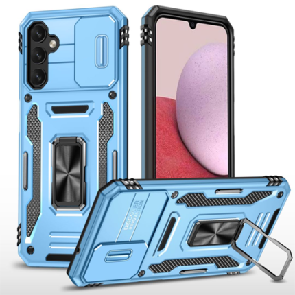 New Military Case with Ring Kickstand for Samsung Galaxy A24 / A25 - Light Blue