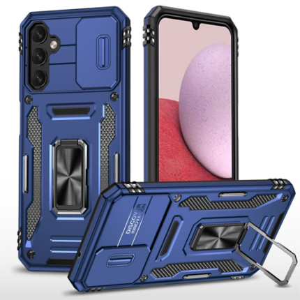 New Military Case with Ring Kickstand for Samsung Galaxy A24 / A25 - Navy Blue