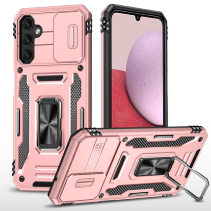 New Military Case with Ring Kickstand for Samsung Galaxy A24 / A25 - Rose Golden