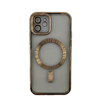 Premium Clear TPU Magsafe Design Case for Apple iPhone 11 - Gold