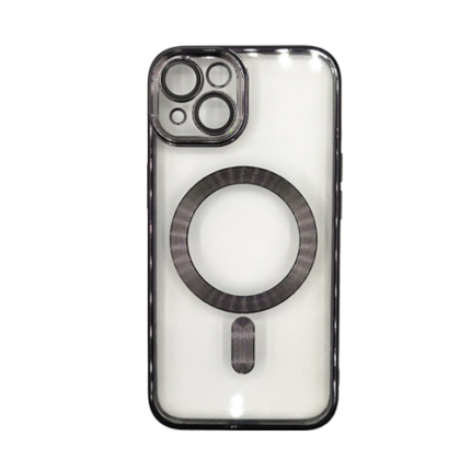 Premium Clear TPU Magsafe Design Case for Apple iPhone 15 - Black