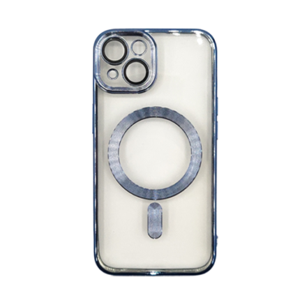 Premium Clear TPU Magsafe Design Case for Apple iPhone 15 - Blue