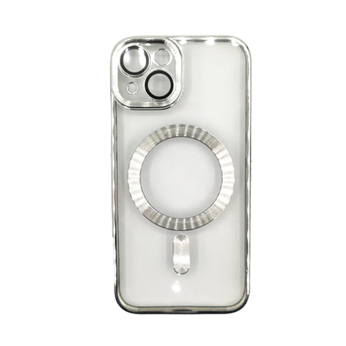Premium-Clear-TPU-Magsafe-Design-Case-for-Apple-iPhone-14-Silver.png Premium Clear TPU Magsafe Design Case for Apple iPhone 15 Plus / 14 Plus - Silver – Image 1