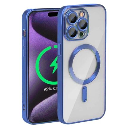 Premium Clear TPU Magsafe Design Case for Apple iPhone 12 Pro - Blue
