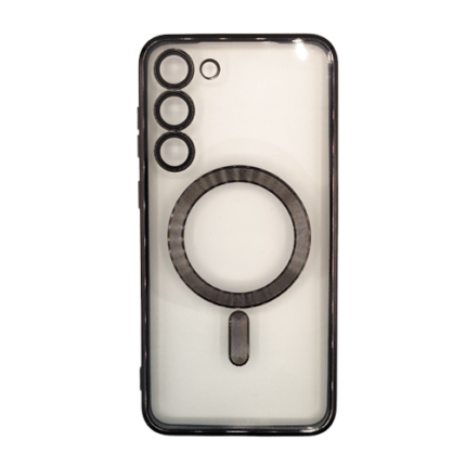 Premium Clear TPU Magsafe Design Case for Samsung Galaxy S22 - Black