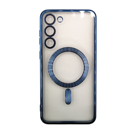 Premium Clear TPU Magsafe Design Case for Samsung Galaxy S22 - Blue