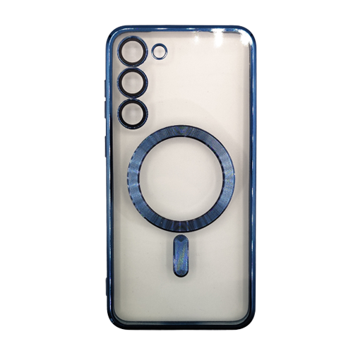Premium-Clear-TPU-Magsafe-Design-Case-for-Samsung-Galaxy-S23-Blue.png Premium Clear TPU Magsafe Design Case for Samsung Galaxy S22 - Blue – Image 1