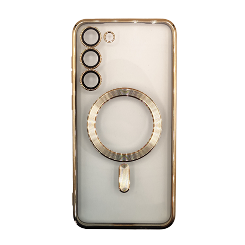 Premium-Clear-TPU-Magsafe-Design-Case-for-Samsung-Galaxy-S23-Gold.png Premium Clear TPU Magsafe Design Case for Samsung Galaxy S23 - Gold – Image 1
