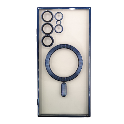 Premium Clear TPU Magsafe Design Case for Samsung Galaxy S23 Ultra - Blue