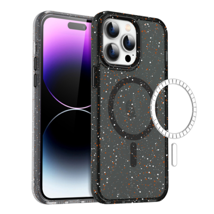 Premium TPU Colorful Design with Magsafe Case for Apple iPhone 15 - Black