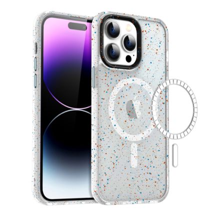 Premium TPU Colorful Design with Magsafe Case for Apple iPhone 15 - Clear