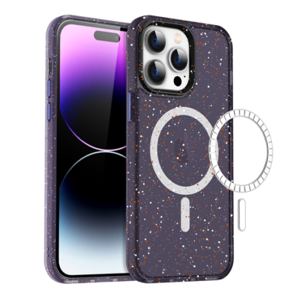 Premium TPU Colorful Design with Magsafe Case for Apple iPhone 15 - Purple