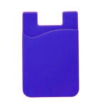 Silicone Card Holder with 3M Adhesive for Smartphone - Blue