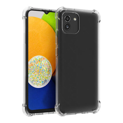Slim Clear Soft TPU Case Hard Corner Bumper for Samsung Galaxy A03 - Clear