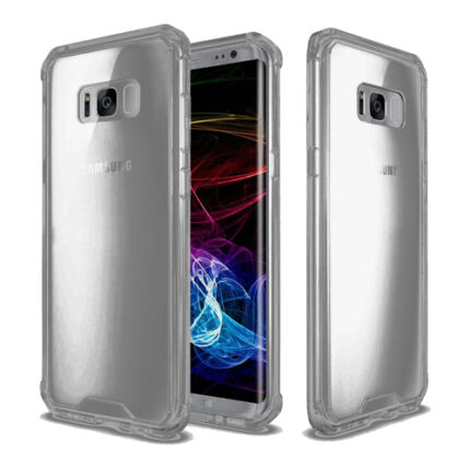 Slim Soft TPU Hard Corner Bumper Case for Samsung S8 - Gray