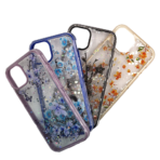 Transparent Case with Colored Flowers for Apple iPhone 14 Pro - Blue – Image 2