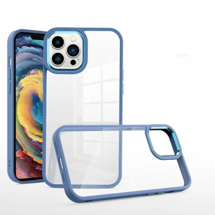 Transparent Shield Case for Apple iPhone 14 Pro - Blue