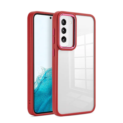 Transparent Shield Case for Samsung Galaxy S23 Plus - Red