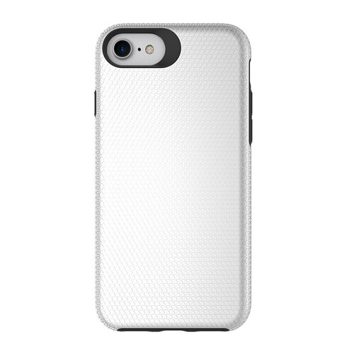 Triangle-Shockproof-Case-with-Anti-Slip-Grains-for-Apple-iPhone-8-–-Silver-1.jpg Triangle Shockproof Case with Anti Slip Grains for Apple iPhone 7/8/SE (2020)/SE (2022) - Silver – Image 1