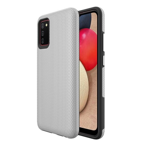 Triangle-Shockproof-Case-with-Anti-Slip-Grains-for-Samsung-Galaxy-A02S-Silver.jpg Triangle Shockproof Case with Anti Slip Grains for Samsung Galaxy A03S - Silver – Image 1
